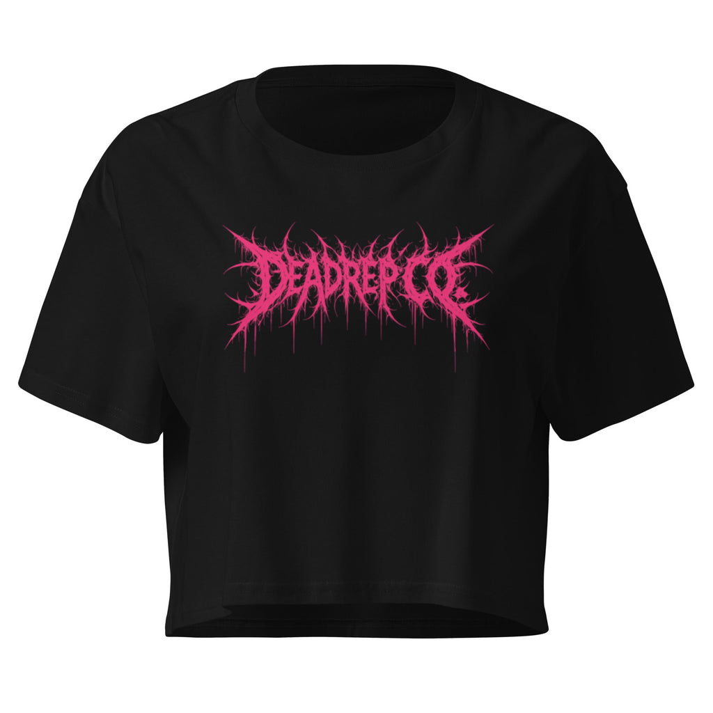 Pink Death Metal Crop Top