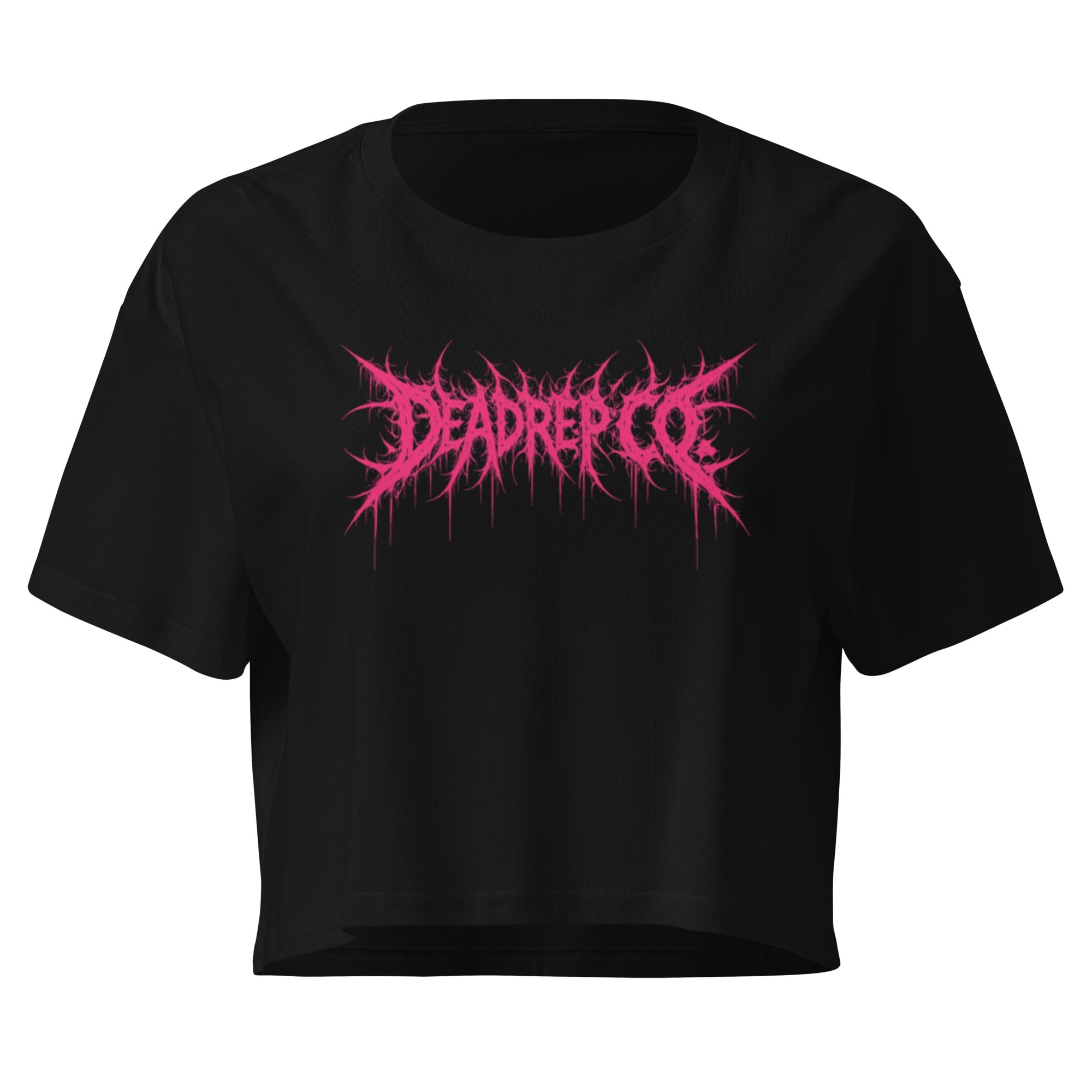 Pink Death Metal Crop Top